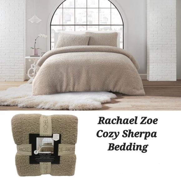 Rachel Zoe Bedding Rachael Zoe Sherpa 3 Piece Comforter Set Poshmark